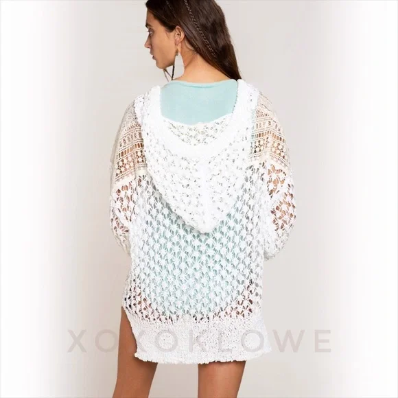 POL Pure White Hooded Summer Sweater - Picture 7 of 14